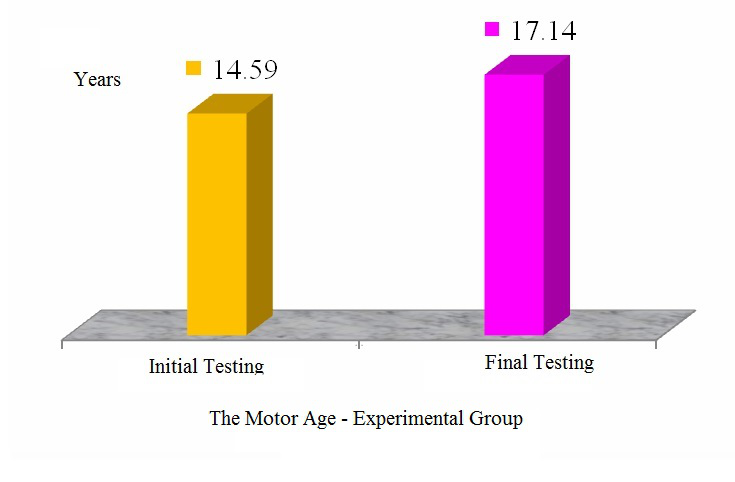 Average motor age, subtest 8 